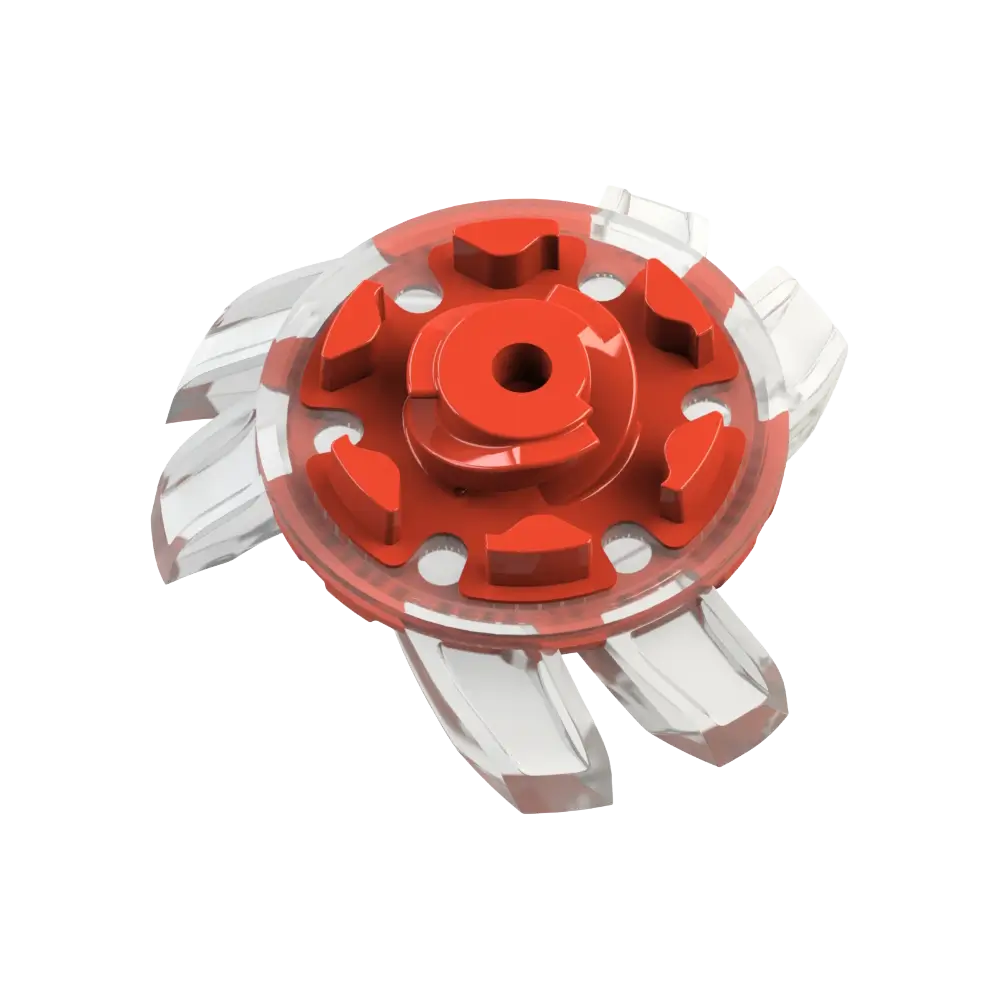 Silver Tornado Golf Spikes (Fast Twist® 3.0) | Clear/Red