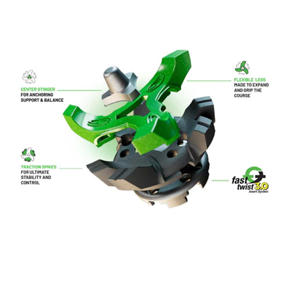 Tour Flex Pro Golf Spikes (Fast Twist® 3.0) | Green/Charcoal