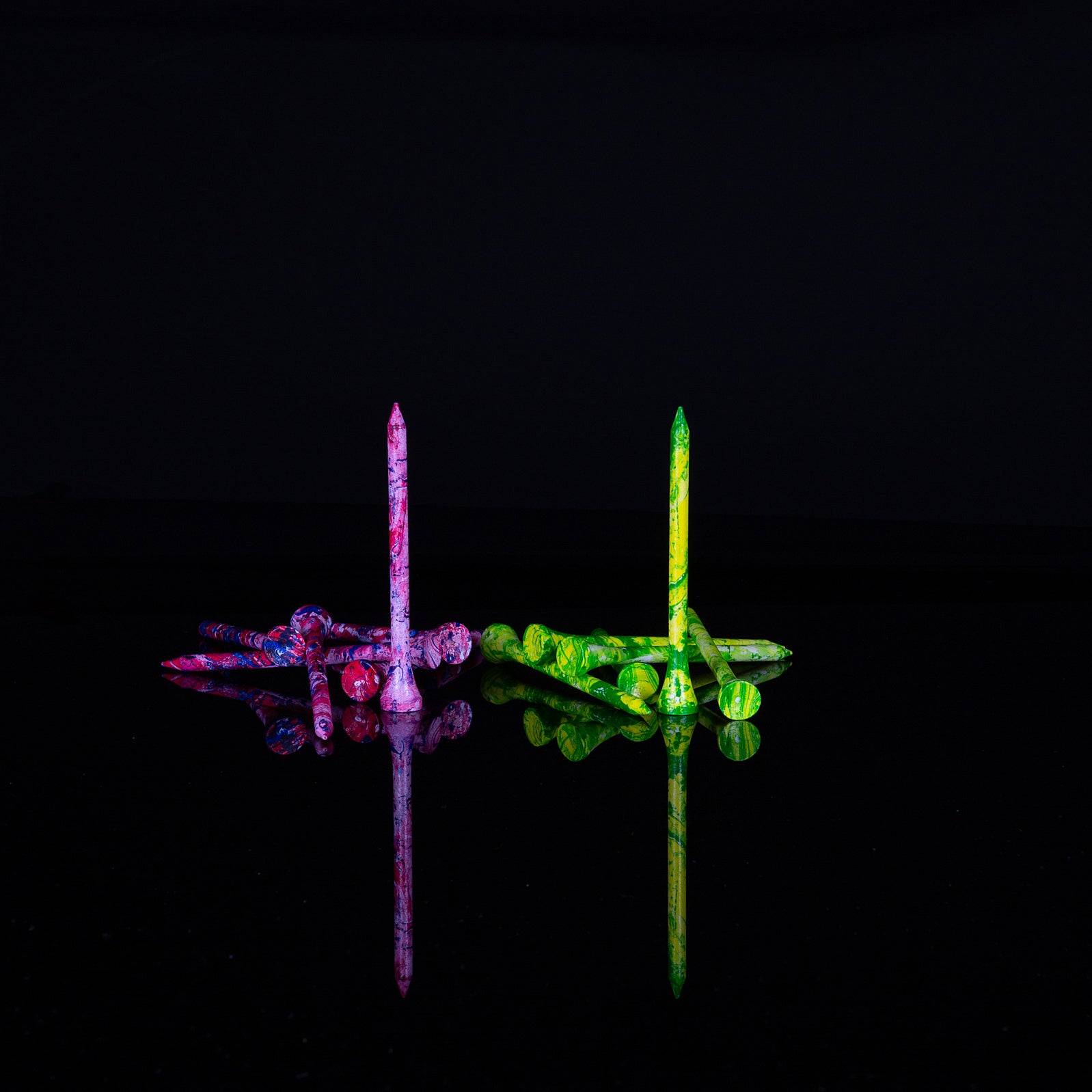 Pridesports Paint Splatter Pack – Special Edition Wood Tees (10 Pack)