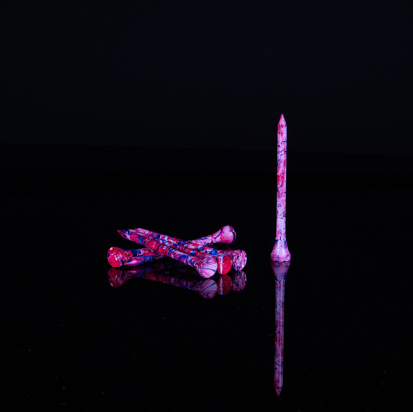 Pridesports Paint Splatter Pack – Special Edition Wood Tees (10 Pack)