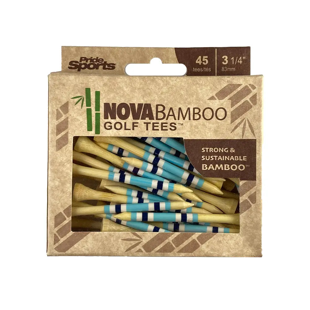 Nova Bamboo Golf Tees™ - Blue / White / Navy