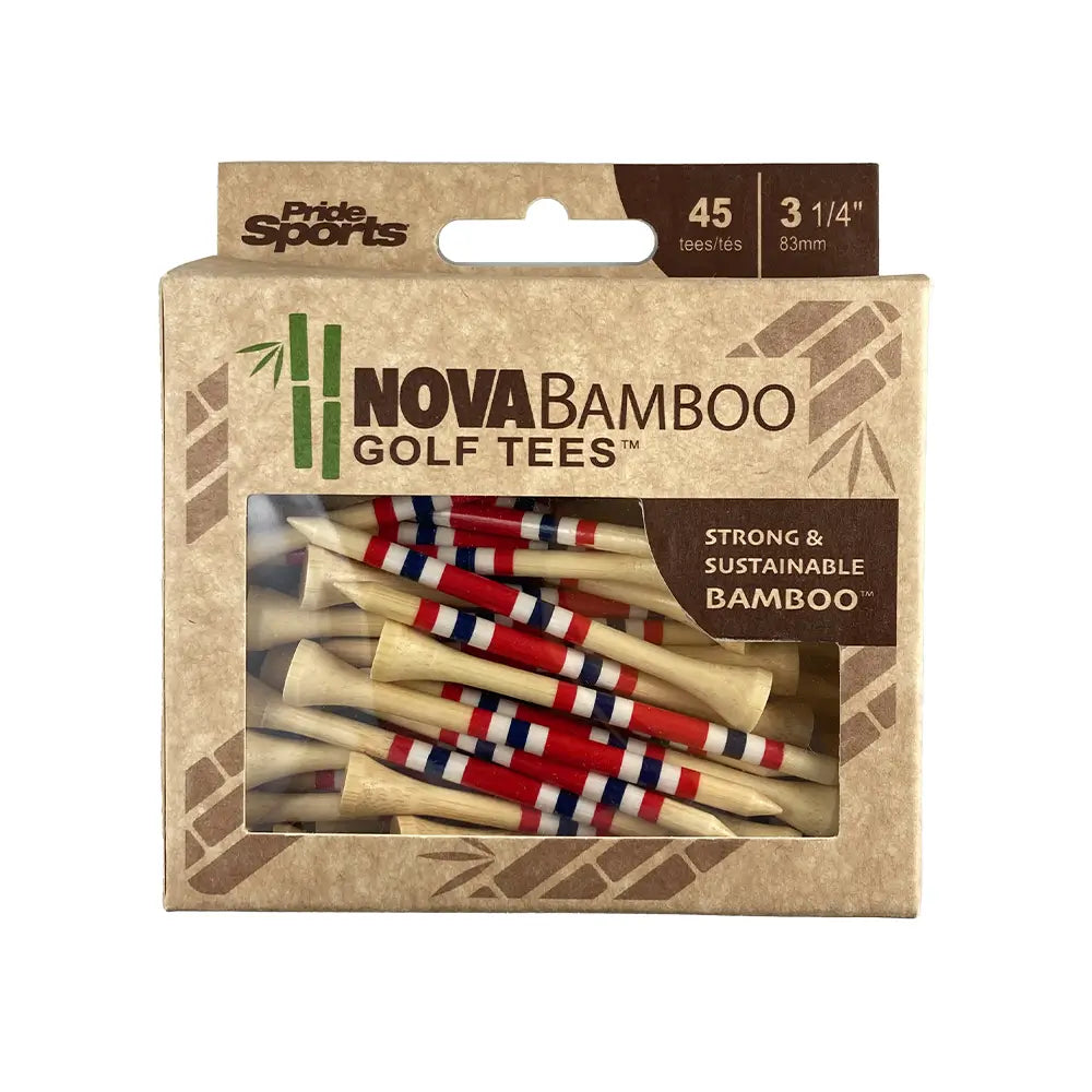 Nova Bamboo Golf Tees™ - Red / White / Blue