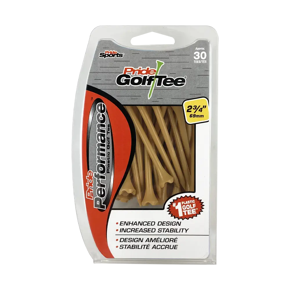 Pride Performance™ Plastic Tees - 2 3/4" Natural