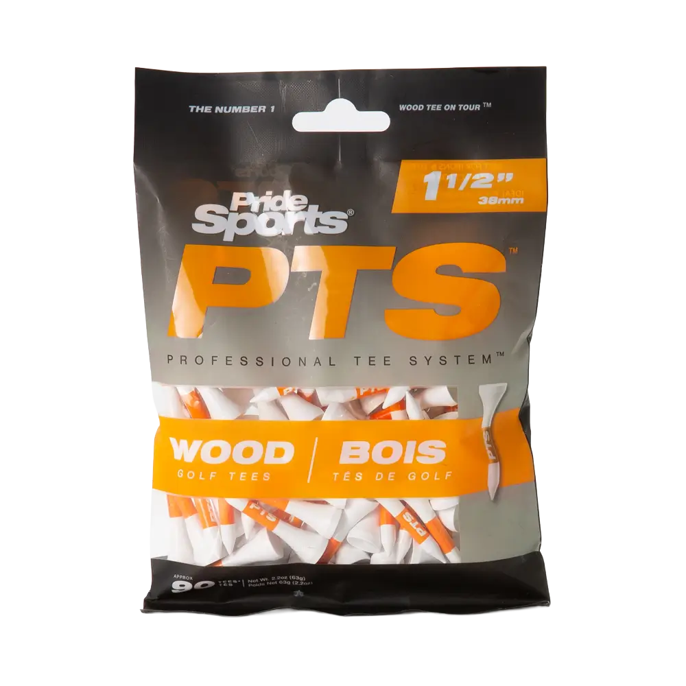 Pride PTS 1 1/2" Minitee Wood Tees - Orange - 90ct