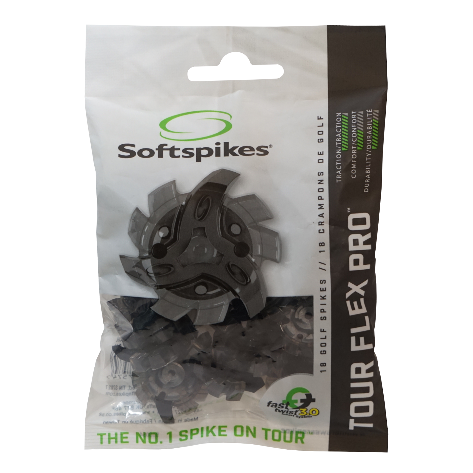 Tour Flex Pro Golf Spikes - BLACK/CHARCOAL (Fast Twist® 3.0)