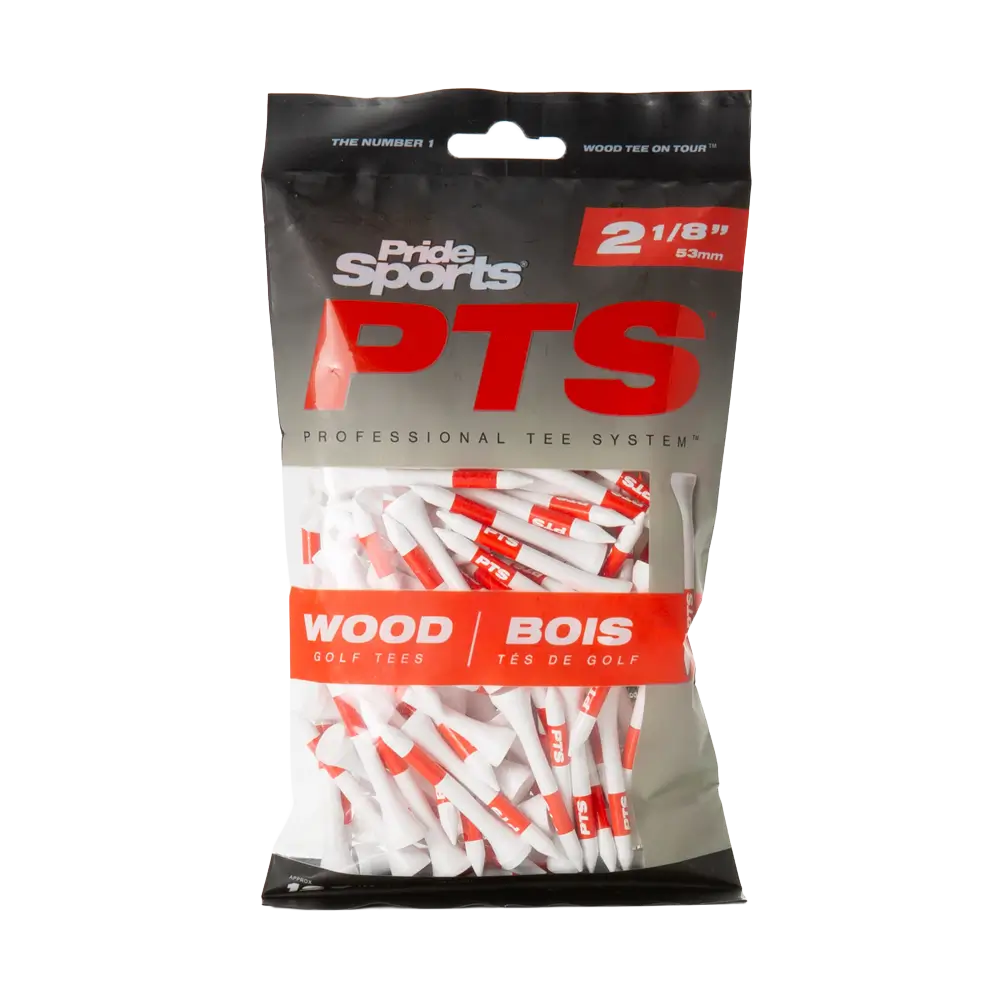 Pride PTS 2 1/8" Shortee Wood Tees - Red - 120ct