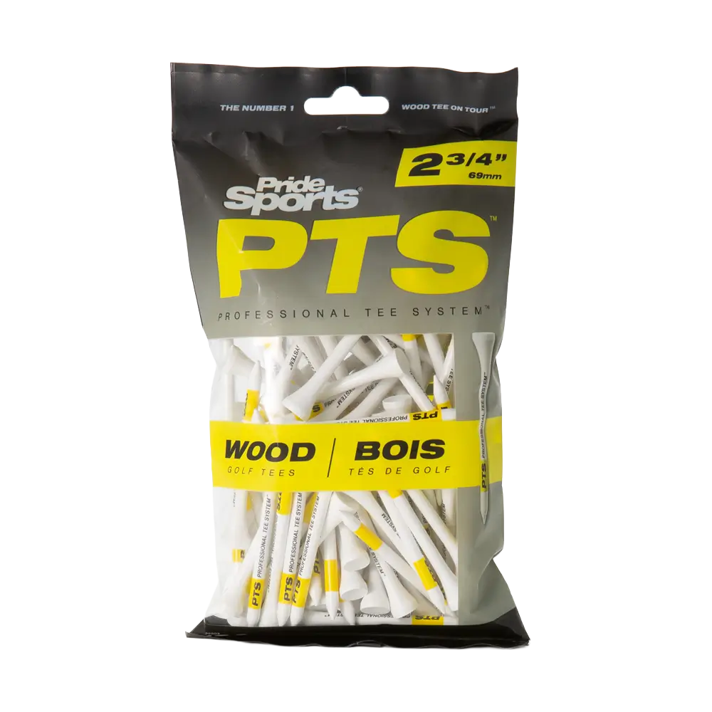 Pride PTS 2 3/4" ProLength Wood Tees - Yellow - 100ct