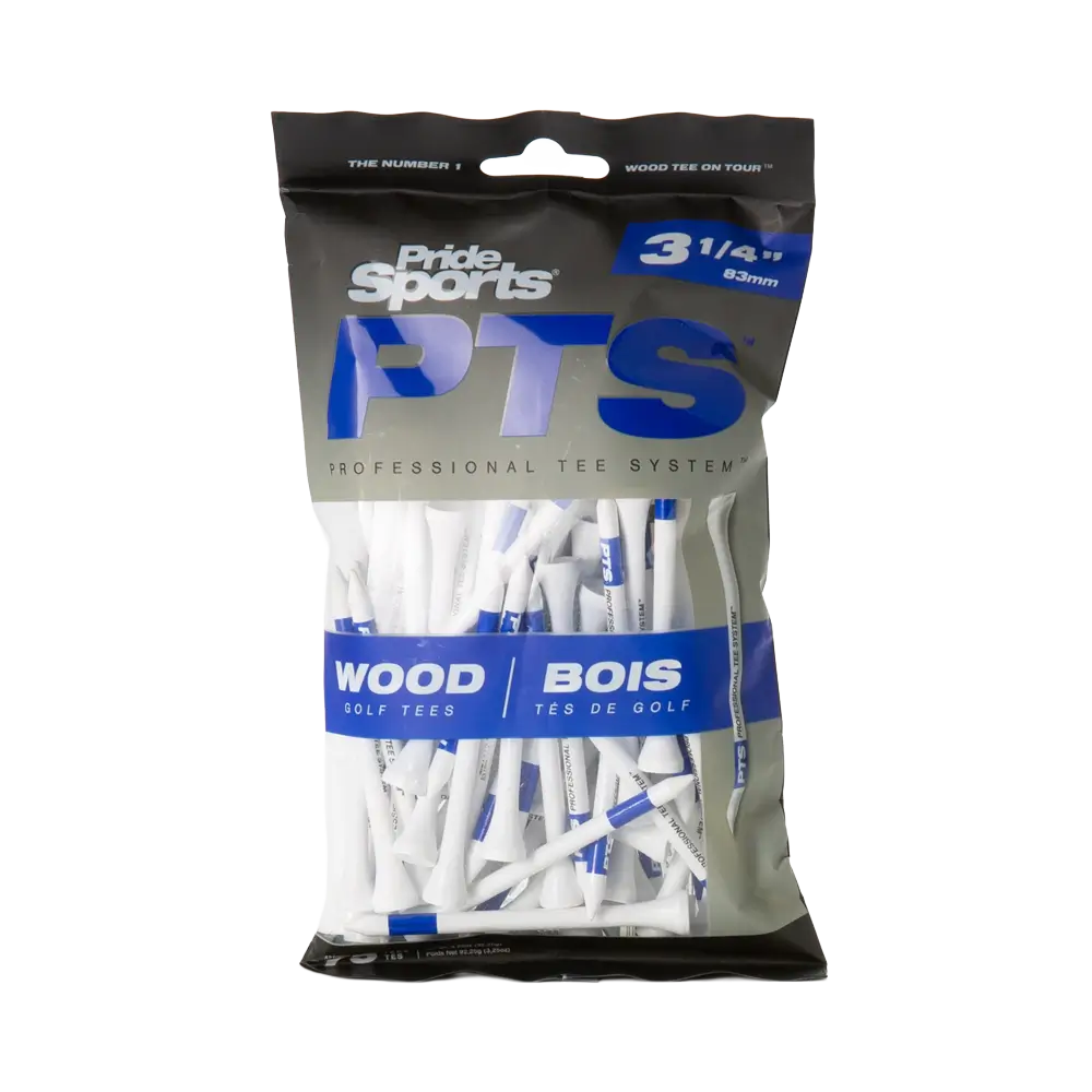 Pride PTS 3 1/4" ProLength Wood Tees - Blue - 75ct