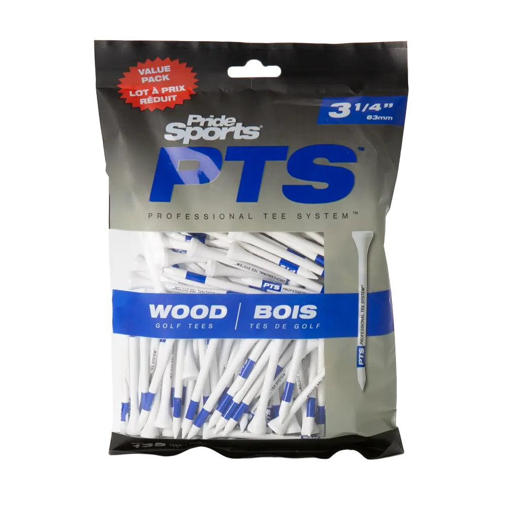 Pride PTS 3 1/4" ProLength Wood Tees - Blue - 135ct