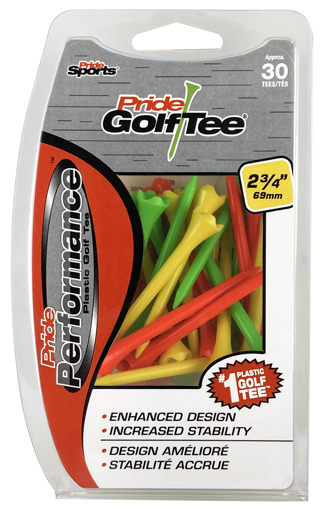 Pride Performance™ Plastic Tees - 2 3/4" Fruit Mix