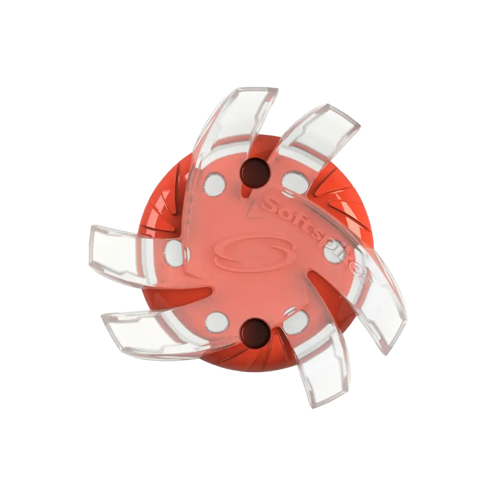 Silver Tornado Golf Spikes (Fast Twist® 3.0) | Clear/Red