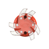 Silver Tornado Golf Spikes (Fast Twist® 3.0) | Clear/Red