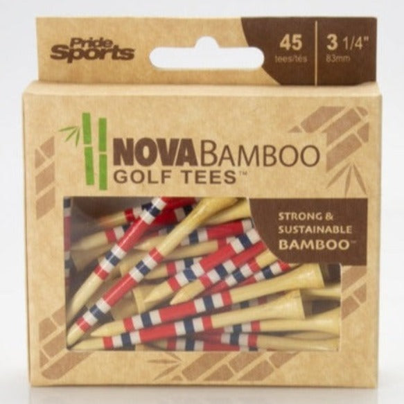 Nova Bamboo Golf Tees™ - Red / White / Blue