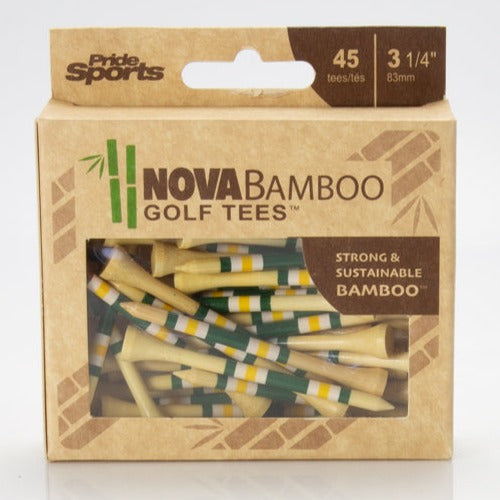 Nova Bamboo Golf Tees™ - White / Yellow / Green