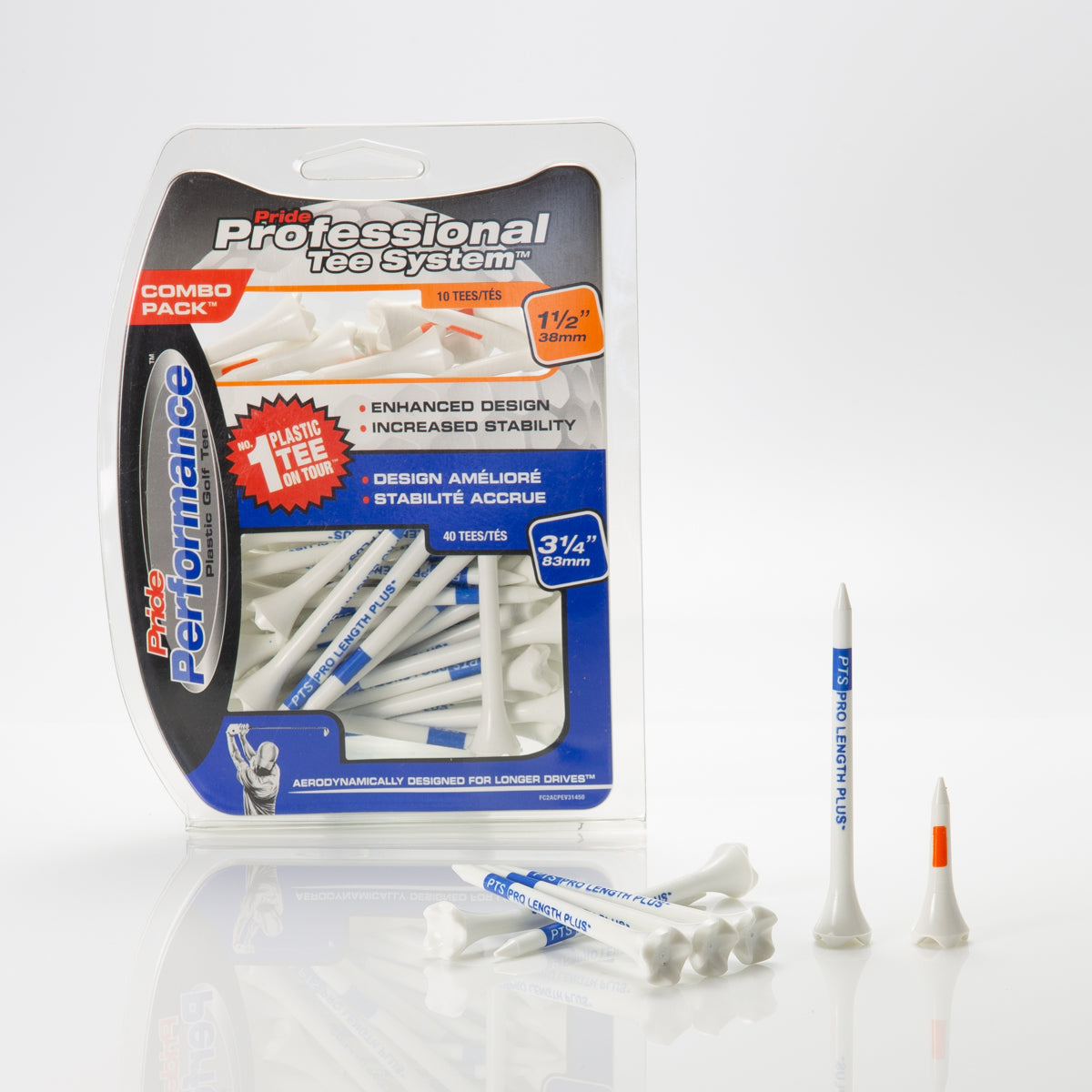 3 1/4 - Professional Tee System™ (PTS) Pride Performance™ Combo Pack - Includes 2 Tee Sizes!