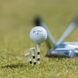 2 ¾" and 3 ¼" Striped Pride Performance® Plastic Tees - White