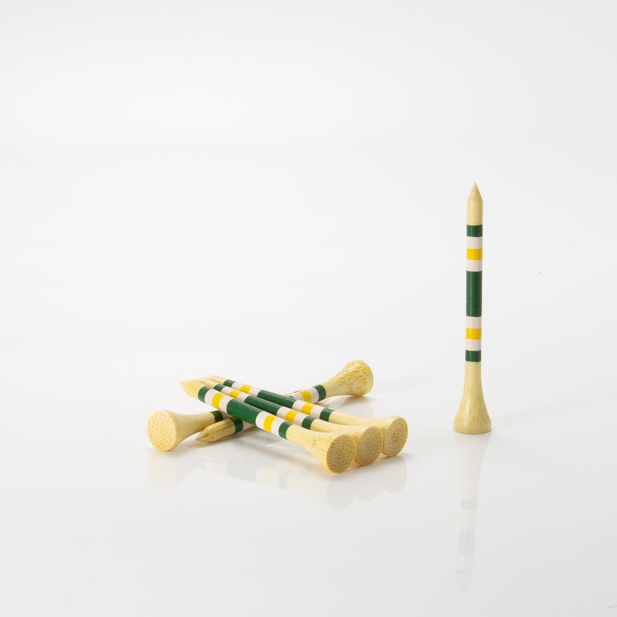 Nova Bamboo Golf Tees™ - White / Yellow / Green