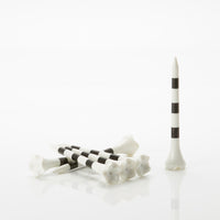 2 ¾" and 3 ¼" Striped Pride Performance® Plastic Tees - White