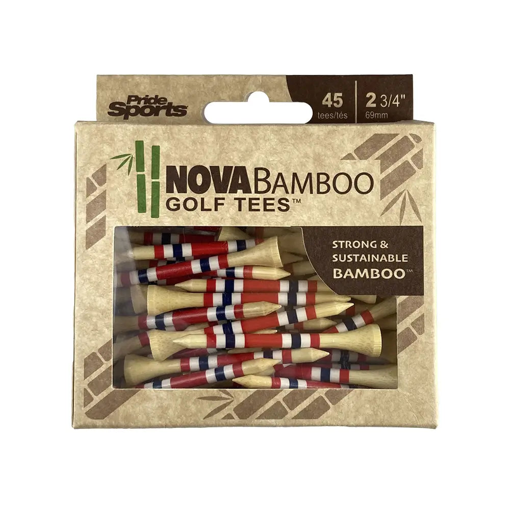 Nova Bamboo Golf Tees™ - Red / White / Blue