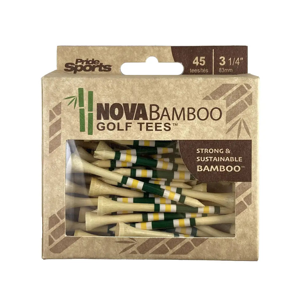 Nova Bamboo Golf Tees™ - White / Yellow / Green
