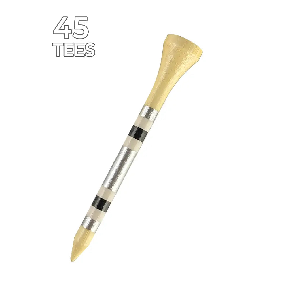 Nova Bamboo Golf Tees™ - Silver / White / Black