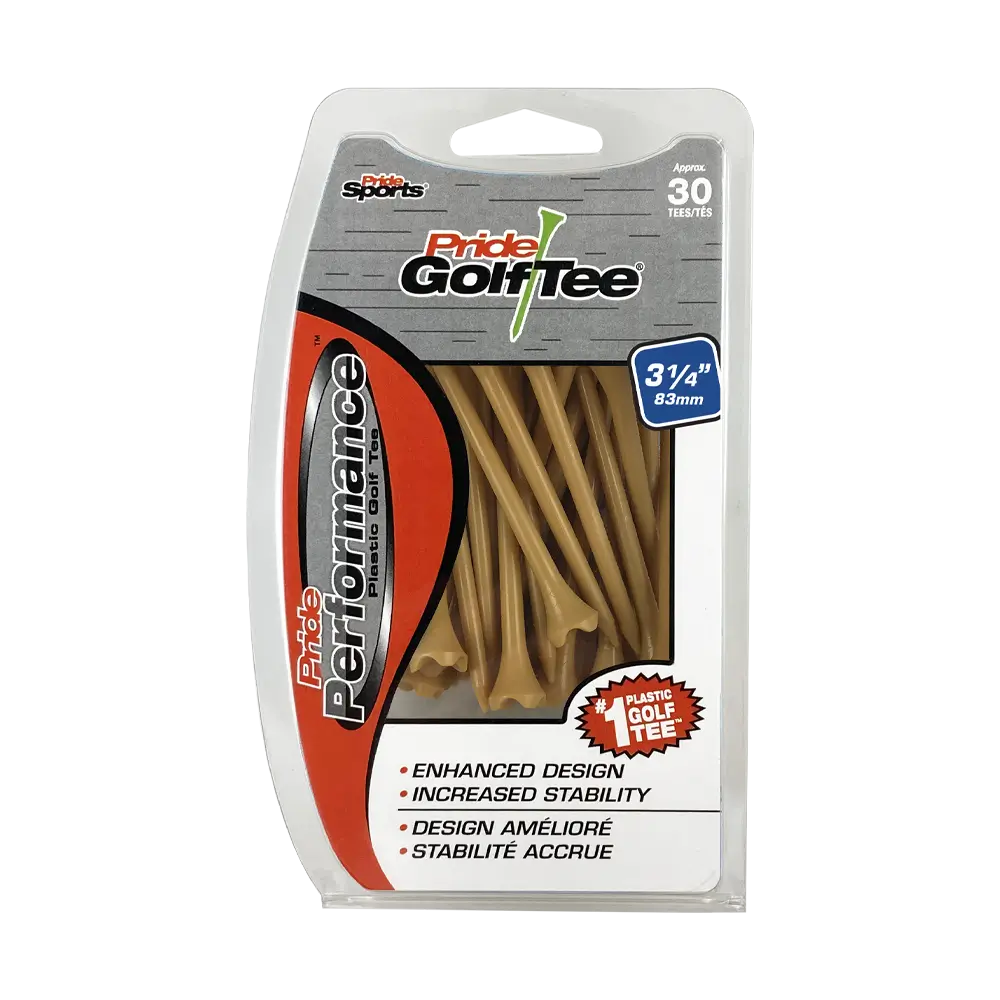 Pride Performance™ Plastic Tees - 3 1/4" Natural