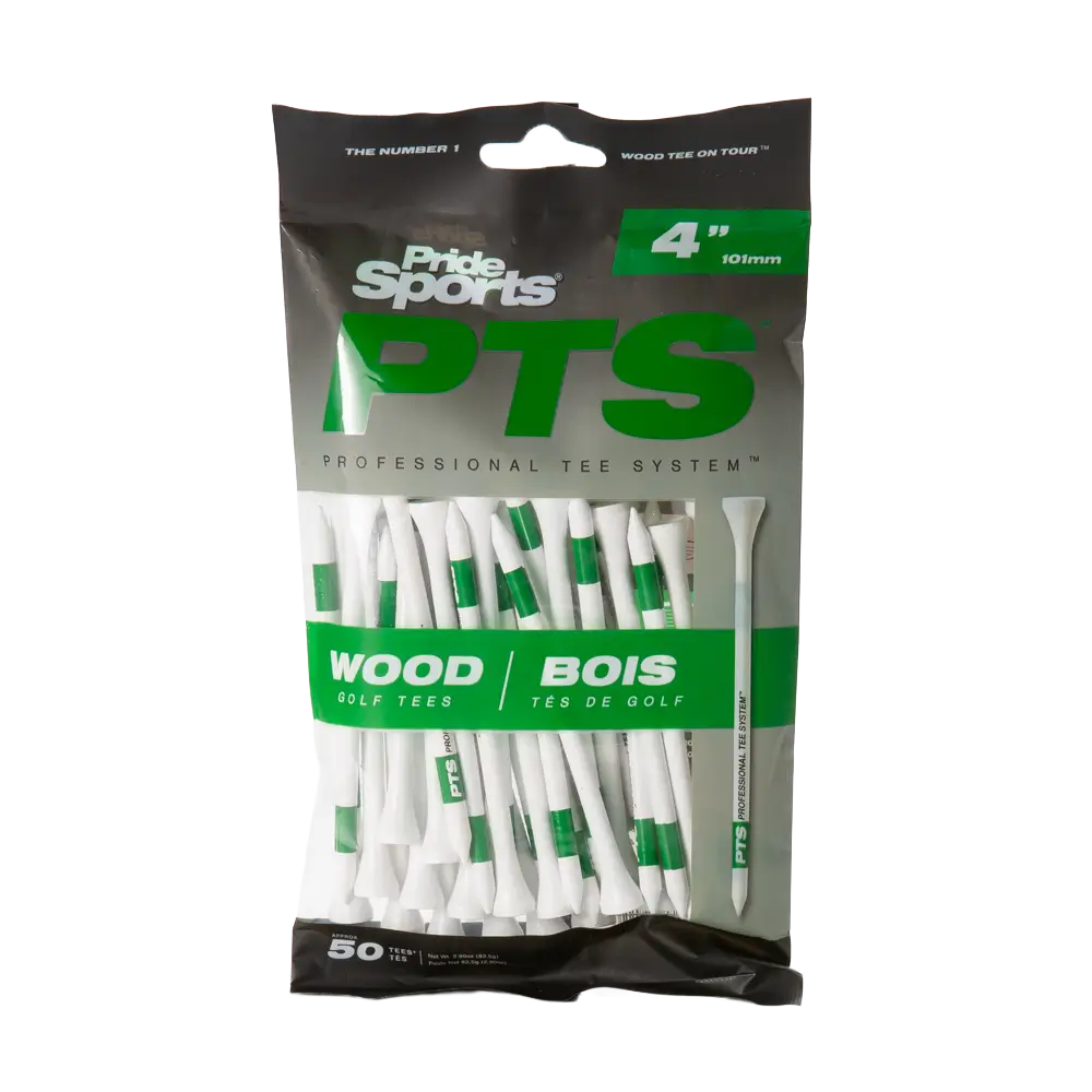 4" PTS® Wood Tees - 50ct