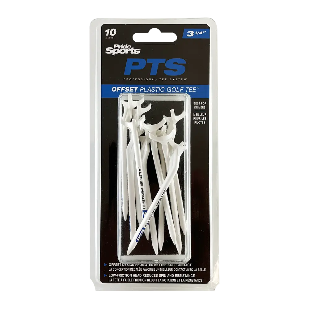 3 ¼" PTS® Offset Plastic Golf Tees - 10CT