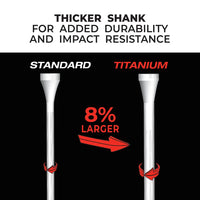 3 ¼" PTS® Titanium Strength™ Wood Golf Tees - 65ct
