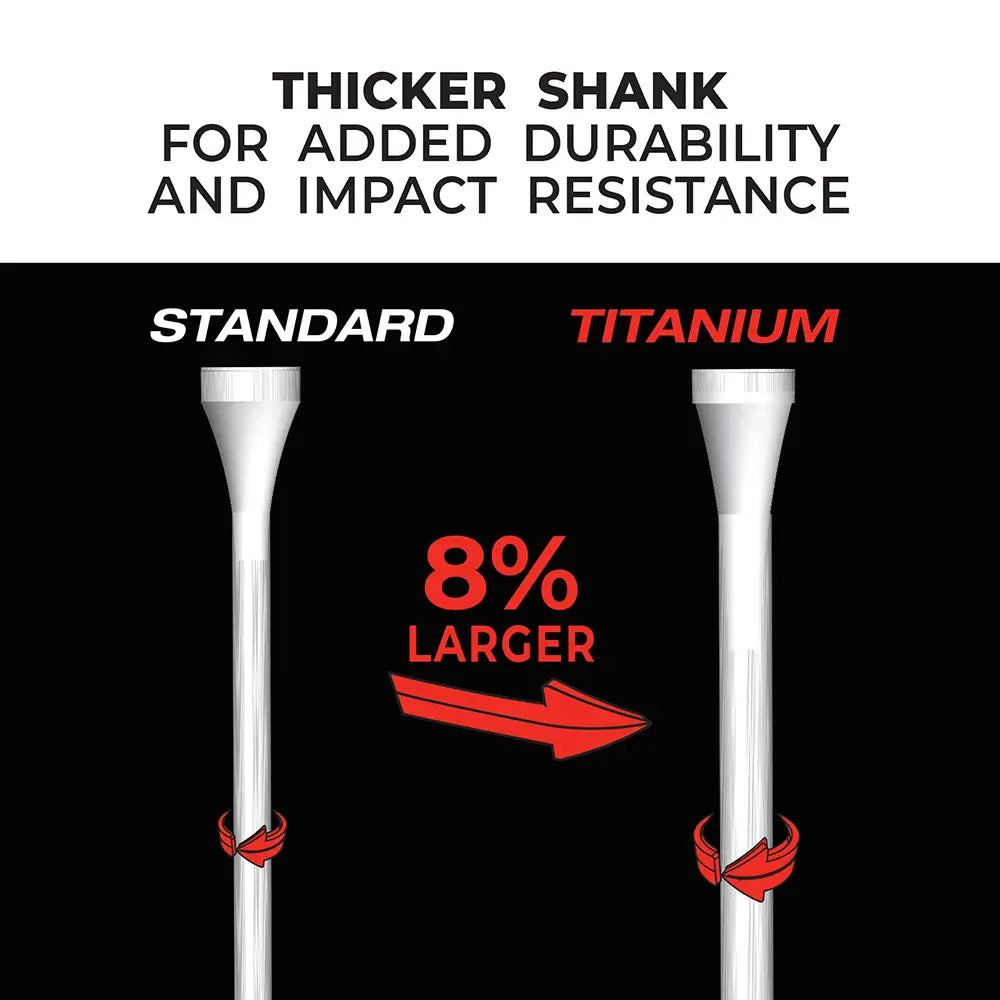 3 ¼" PTS® Titanium Strength™ Wood Golf Tees - 65ct