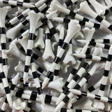 2 ¾" and 3 ¼" Striped Pride Performance® Plastic Tees - White