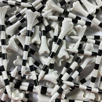 2 ¾" and 3 ¼" Striped Pride Performance® Plastic Tees - White