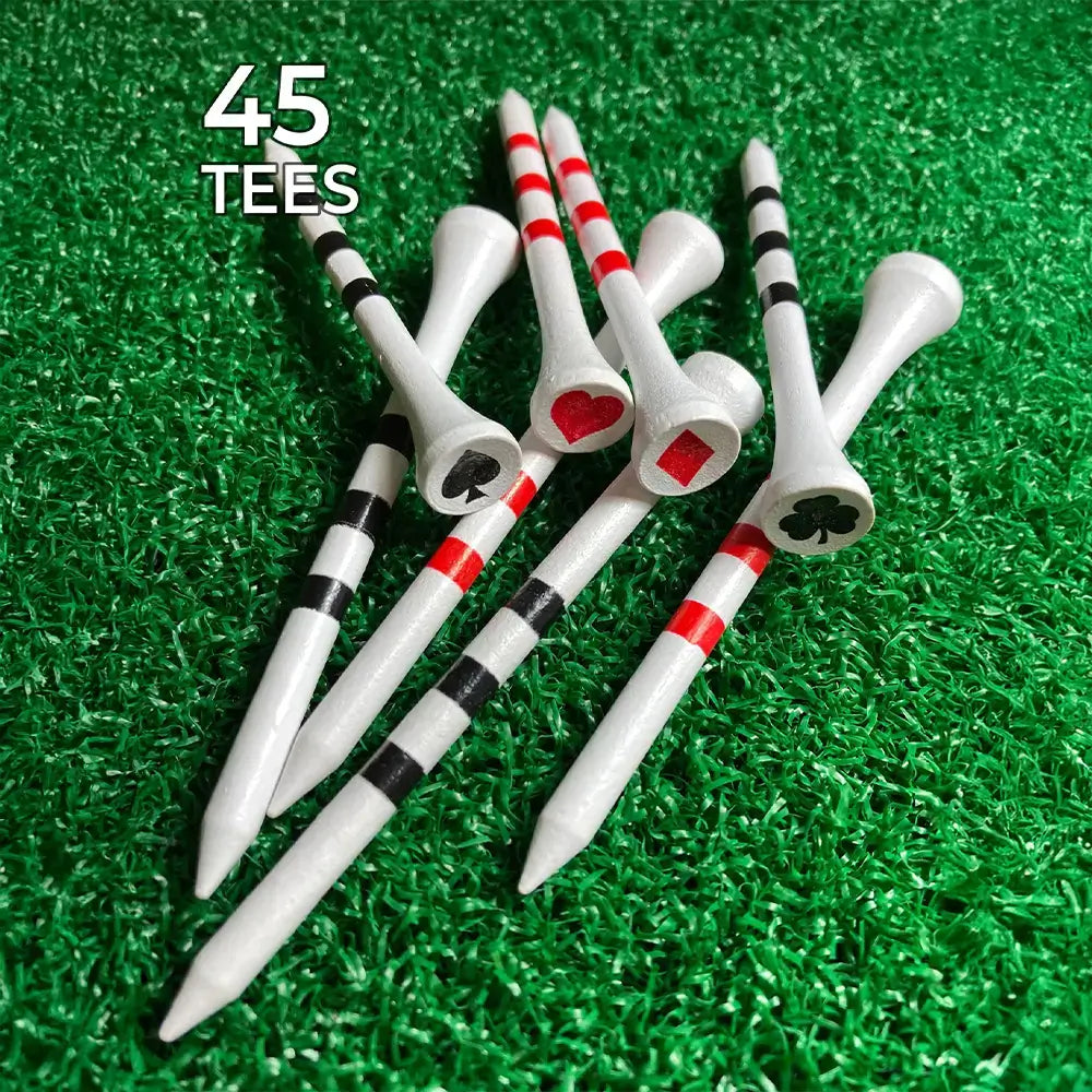 Special Edition Playing Cards Wood Golf Tees