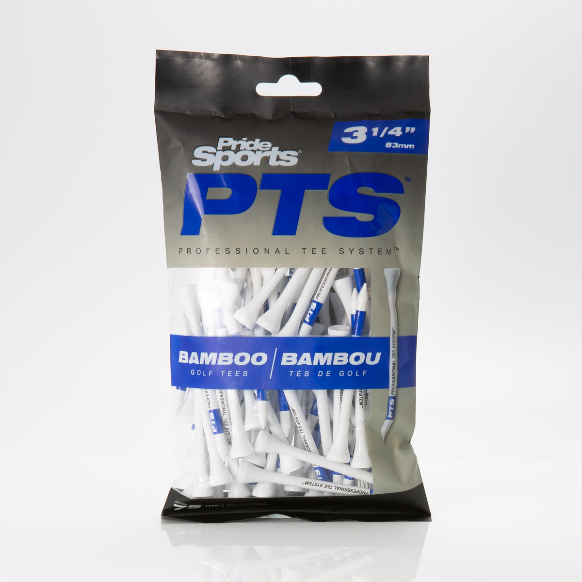 Pride PTS Bamboo Golf Tees 3 1/4" - Blue - 75ct